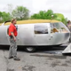 Illustration for article titled This Working Replica of Bucky Fuller's Dymaxion Car Is Scary As Hell